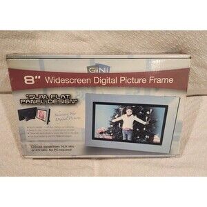 GiiNii Widescreen Digital Picture Frame 8"  Slim Flat